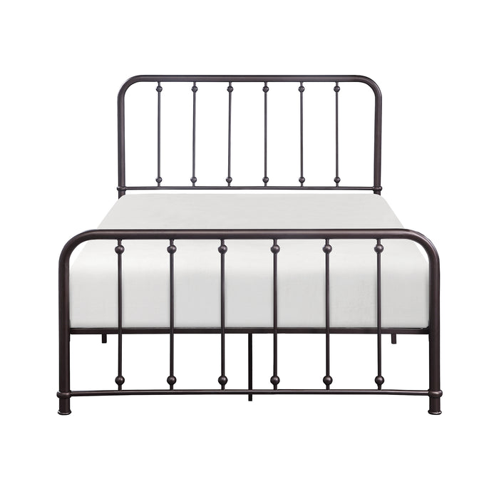OakvillePark Lowden Vertical-Slat Metal Platform Bed
