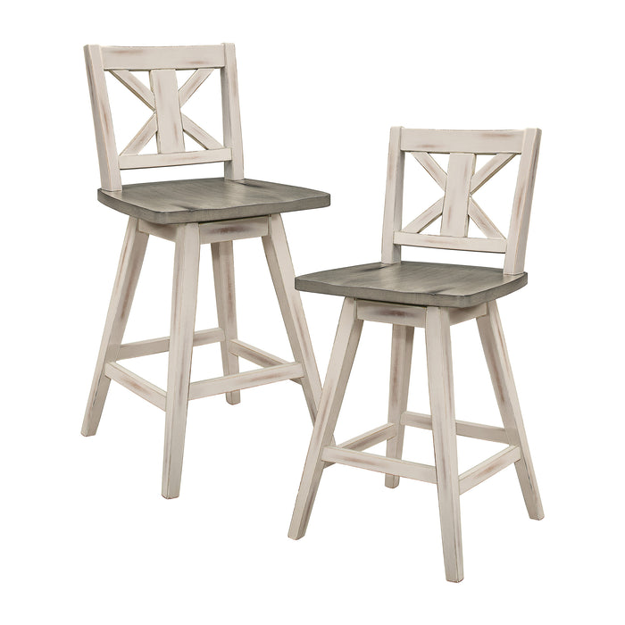 OakvillePark Roscoe Swivel Counter Height Barstool (Set of 2)