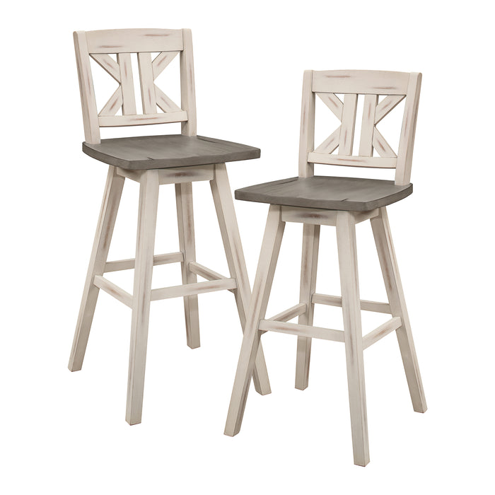 OakvillePark Roscoe Swivel Pub Height Barstool (Set of 2)
