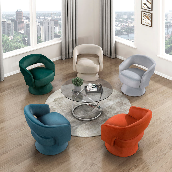OakvillePark Alderwyn Velvet Swivel Chair