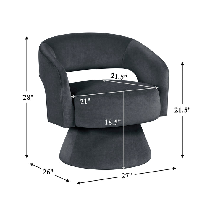 OakvillePark Alderwyn Velvet Swivel Chair
