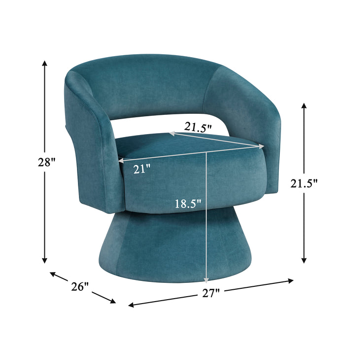 OakvillePark Alderwyn Velvet Swivel Chair
