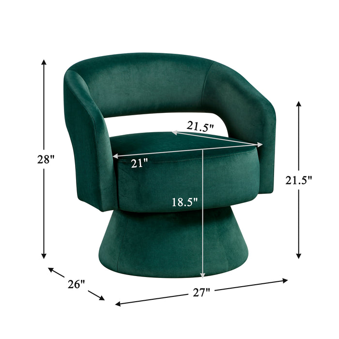 OakvillePark Alderwyn Velvet Swivel Chair