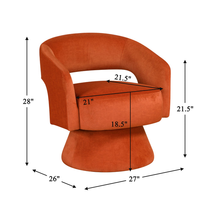 OakvillePark Alderwyn Velvet Swivel Chair
