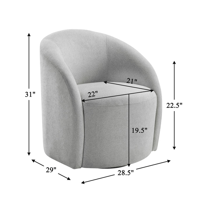 OakvillePark Thistlemere Boucle Fabric Swivel Chair