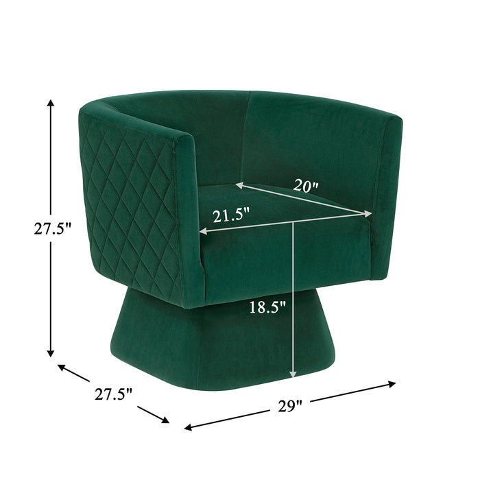 OakvillePark Valemont Velvet Swivel Chair