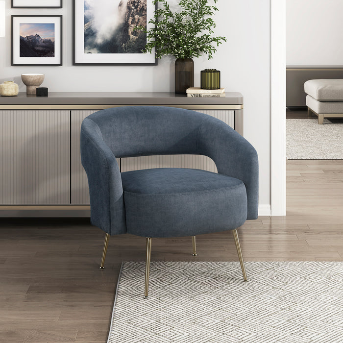 OakvillePark Arcluna Velvet Fabric Accent Chair