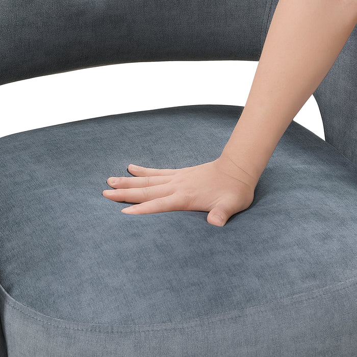 OakvillePark Arcluna Velvet Fabric Accent Chair