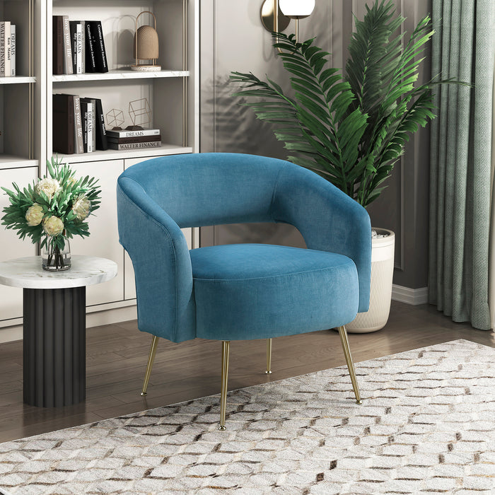 OakvillePark Arcluna Velvet Fabric Accent Chair