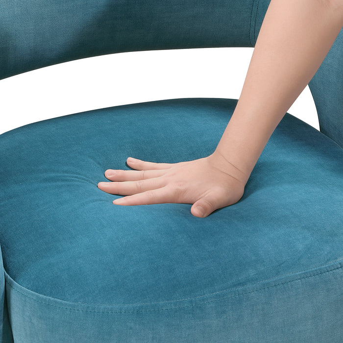 OakvillePark Arcluna Velvet Fabric Accent Chair