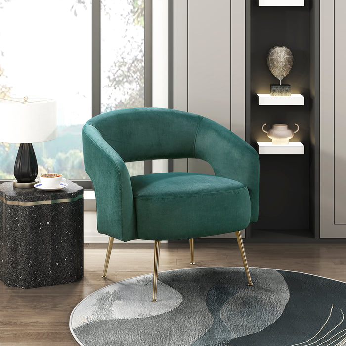OakvillePark Arcluna Velvet Fabric Accent Chair