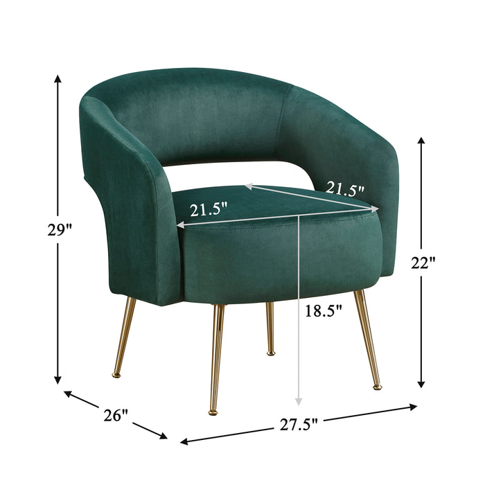 OakvillePark Arcluna Velvet Fabric Accent Chair
