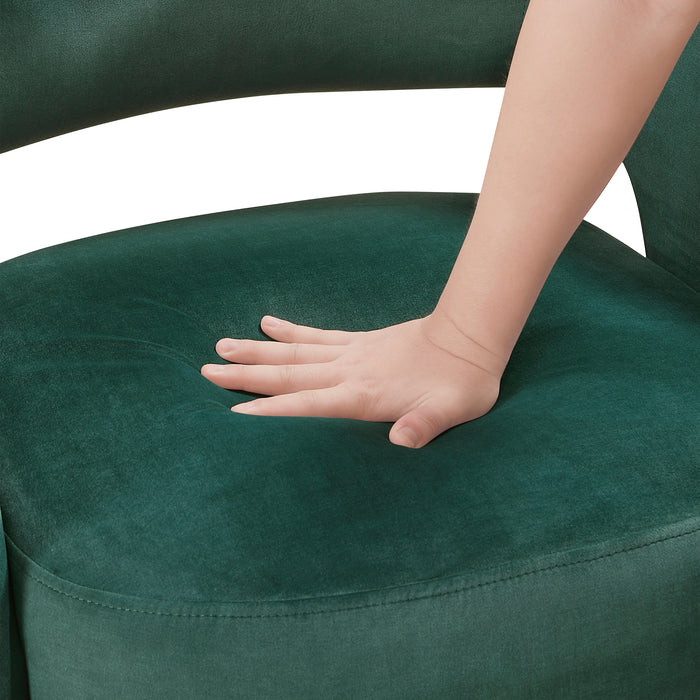OakvillePark Arcluna Velvet Fabric Accent Chair