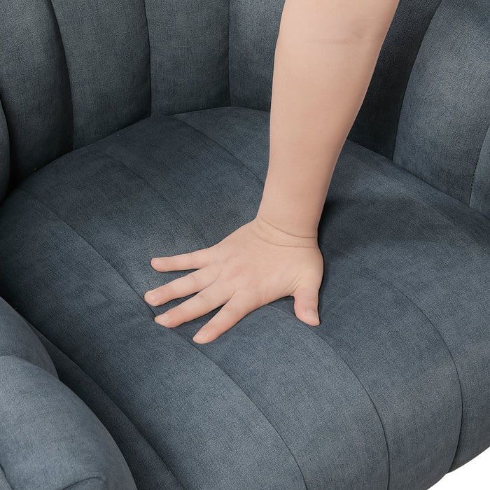 OakvillePark Fenwicke Velvet Fabric Swivel Chair
