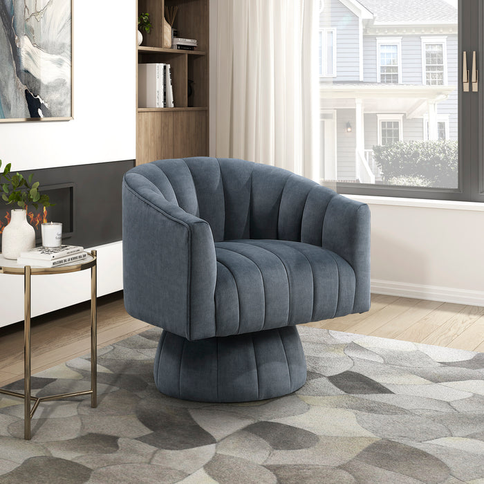 OakvillePark Fenwicke Velvet Fabric Swivel Chair