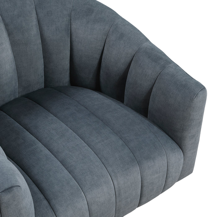 OakvillePark Fenwicke Velvet Fabric Swivel Chair