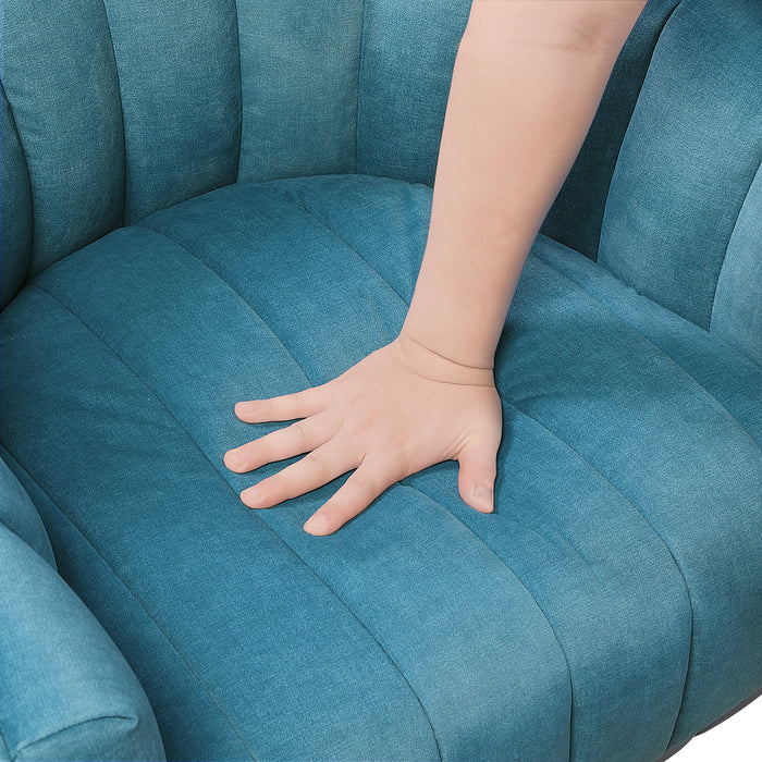OakvillePark Fenwicke Velvet Fabric Swivel Chair