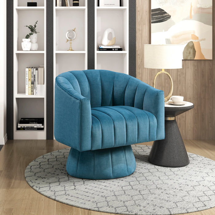 OakvillePark Fenwicke Velvet Fabric Swivel Chair