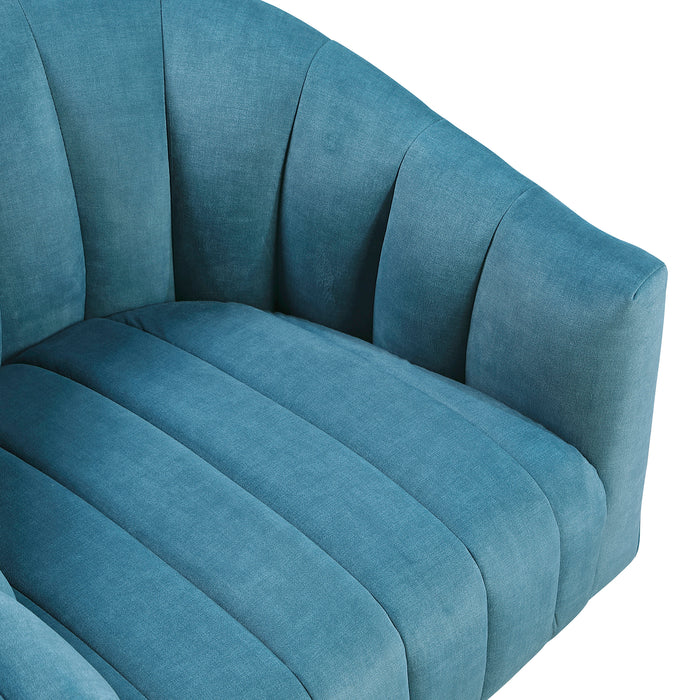 OakvillePark Fenwicke Velvet Fabric Swivel Chair
