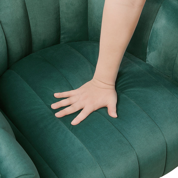 OakvillePark Fenwicke Velvet Fabric Swivel Chair