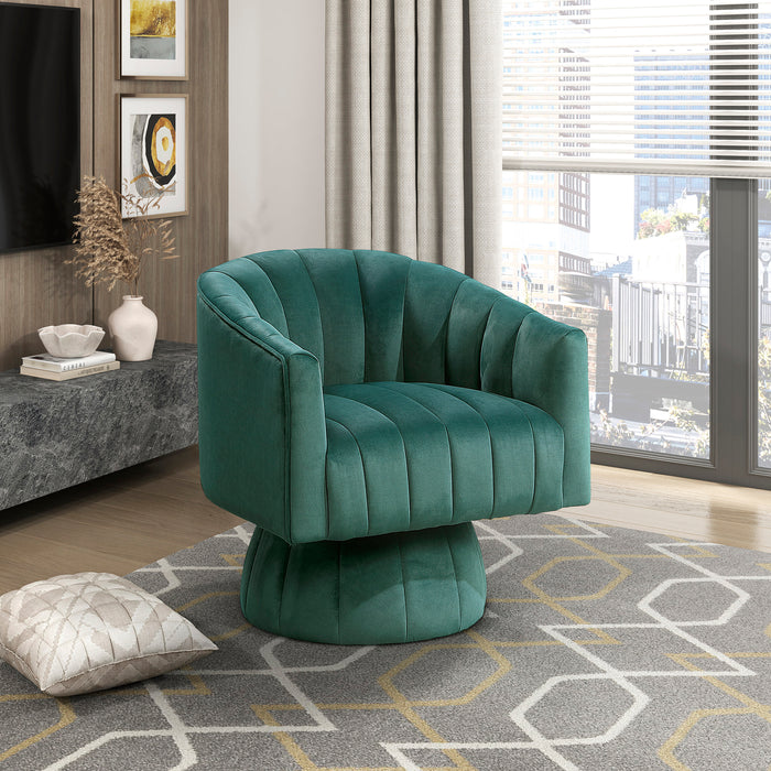 OakvillePark Fenwicke Velvet Fabric Swivel Chair