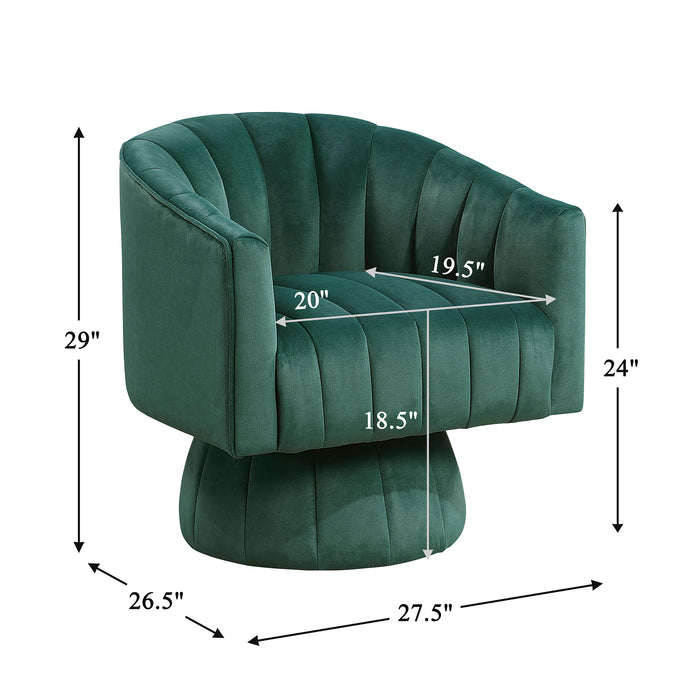 OakvillePark Fenwicke Velvet Fabric Swivel Chair