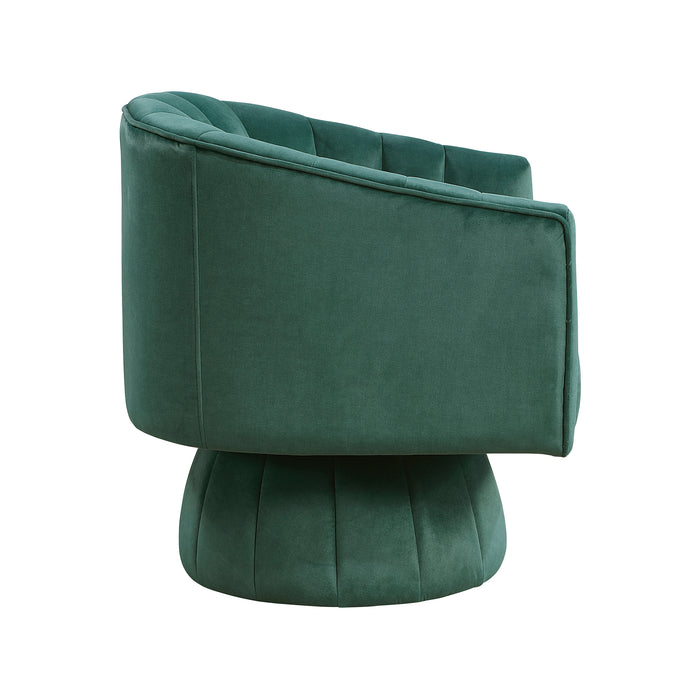 OakvillePark Fenwicke Velvet Fabric Swivel Chair