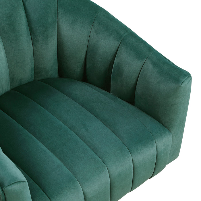OakvillePark Fenwicke Velvet Fabric Swivel Chair