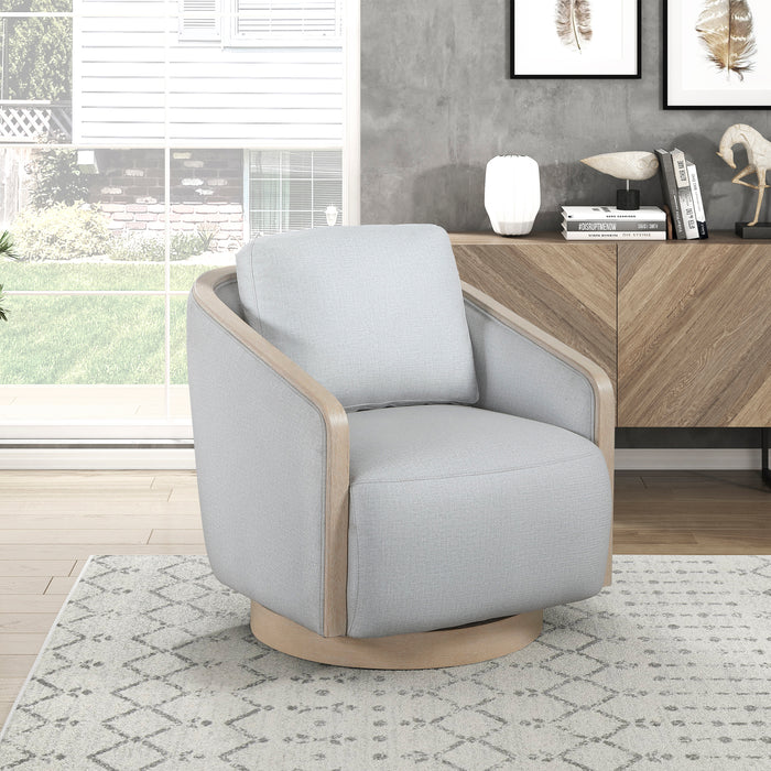 OakvillePark Fablemist Textured Fabric Swivel Chair