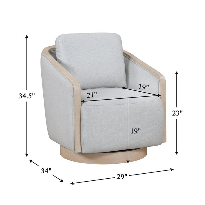 OakvillePark Fablemist Textured Fabric Swivel Chair