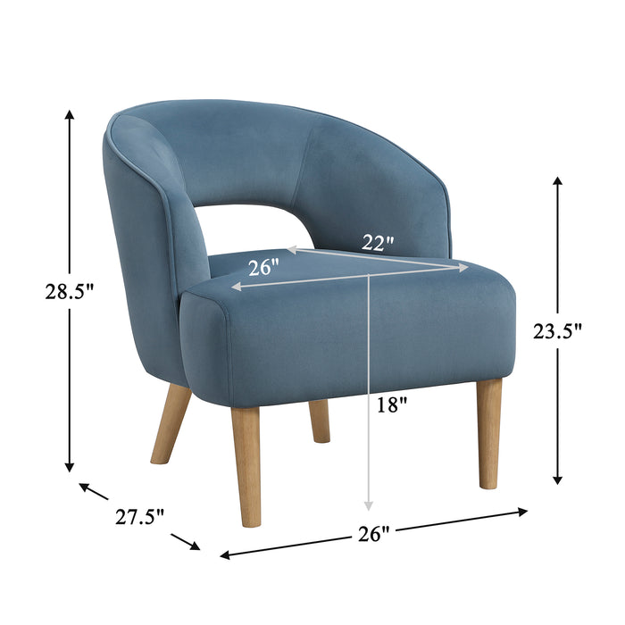 OakvillePark Mirawood Velvet Accent Chair
