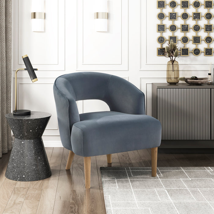 OakvillePark Mirawood Velvet Accent Chair