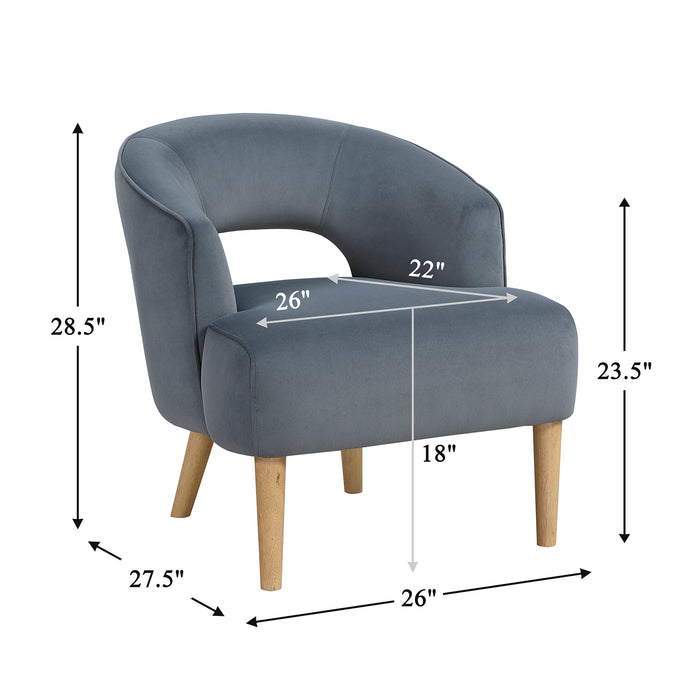 OakvillePark Mirawood Velvet Accent Chair