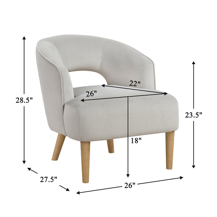 OakvillePark Mirawood Velvet Accent Chair