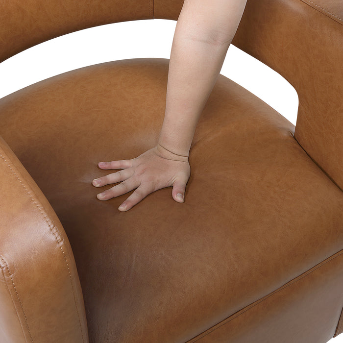 OakvillePark Azura Faux Leather Swivel Chair
