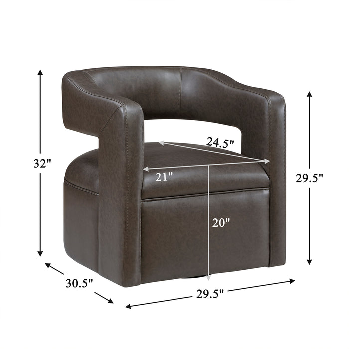 OakvillePark Azura Faux Leather Swivel Chair