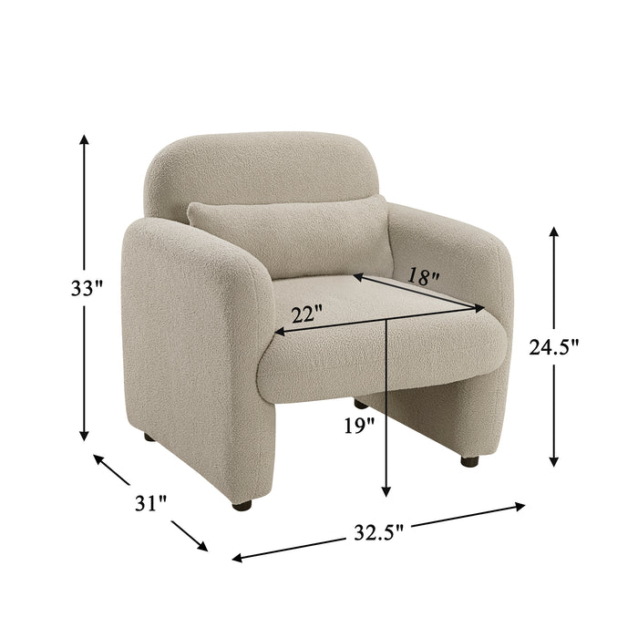 OakvillePark Therrow Boucle Fabric Accent Chair