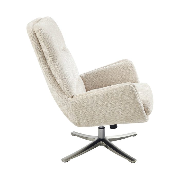 OakvillePark Windmere Chenille Swivel Chair with Ottoman