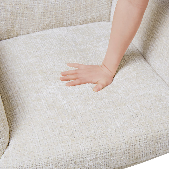OakvillePark Windmere Chenille Swivel Chair with Ottoman