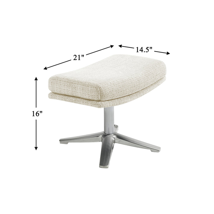OakvillePark Windmere Chenille Swivel Chair with Ottoman