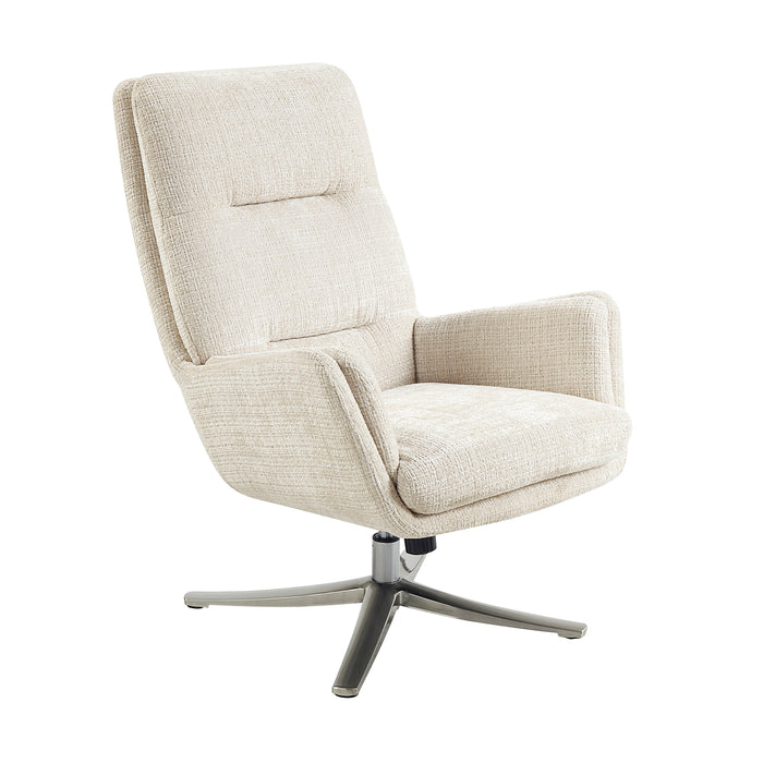 OakvillePark Windmere Chenille Swivel Chair with Ottoman