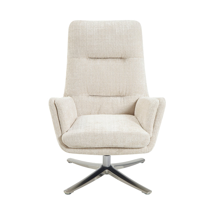 OakvillePark Windmere Chenille Swivel Chair with Ottoman