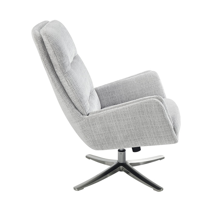 OakvillePark Windmere Chenille Swivel Chair with Ottoman