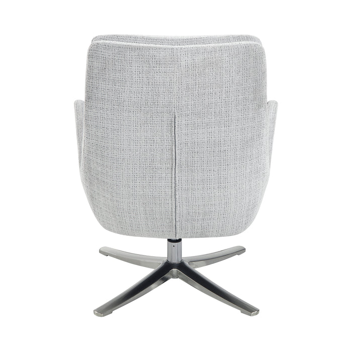 OakvillePark Windmere Chenille Swivel Chair with Ottoman