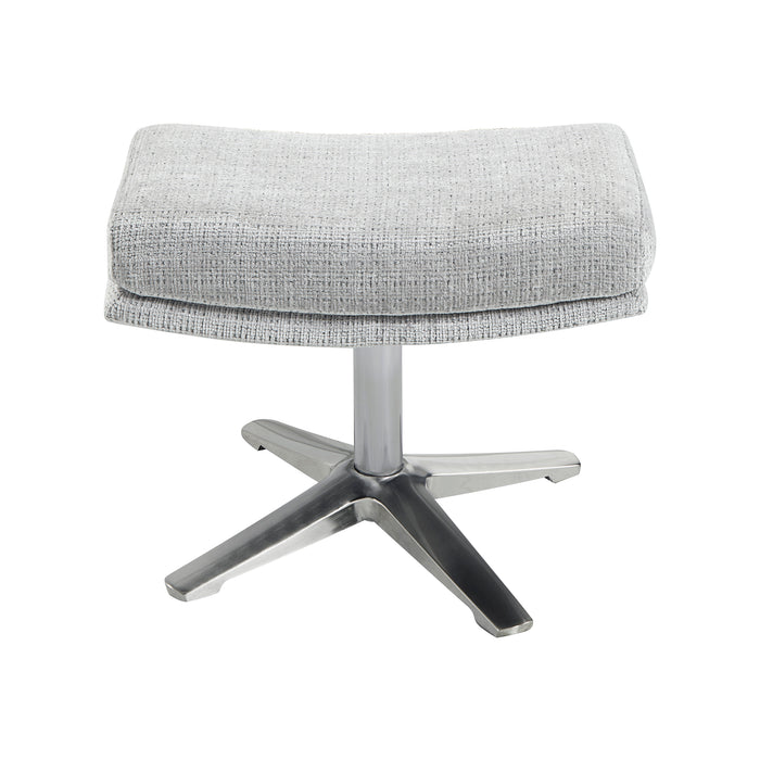 OakvillePark Windmere Chenille Swivel Chair with Ottoman