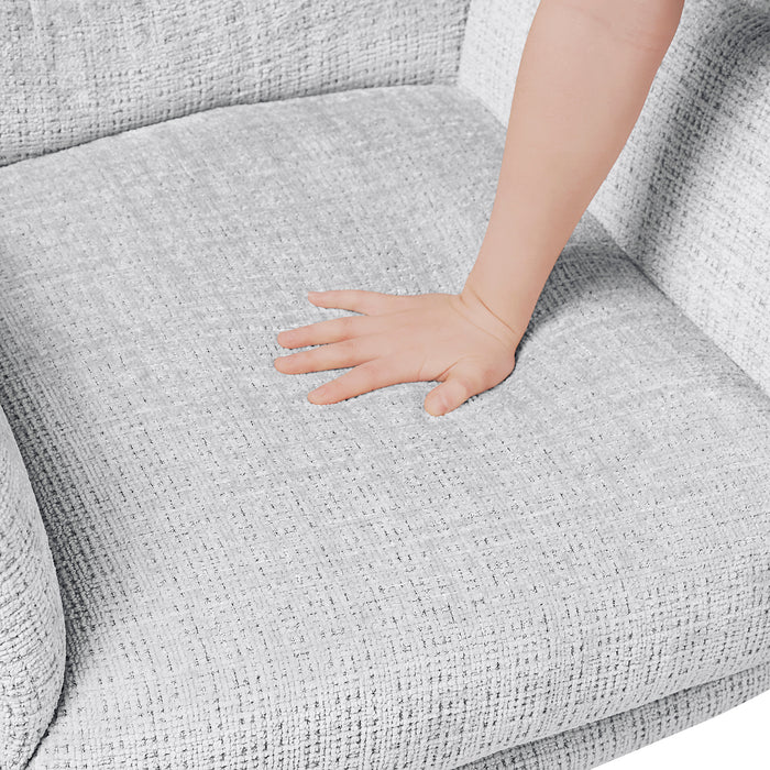 OakvillePark Windmere Chenille Swivel Chair with Ottoman
