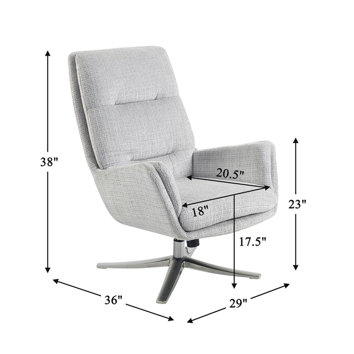 OakvillePark Windmere Chenille Swivel Chair with Ottoman