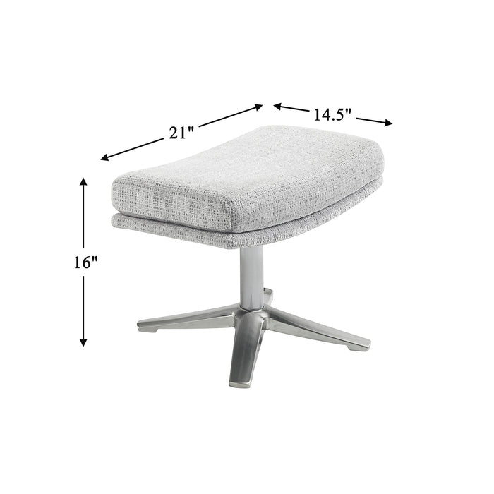 OakvillePark Windmere Chenille Swivel Chair with Ottoman