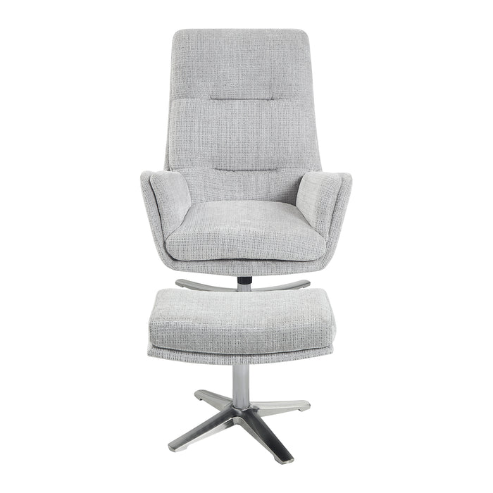 OakvillePark Windmere Chenille Swivel Chair with Ottoman