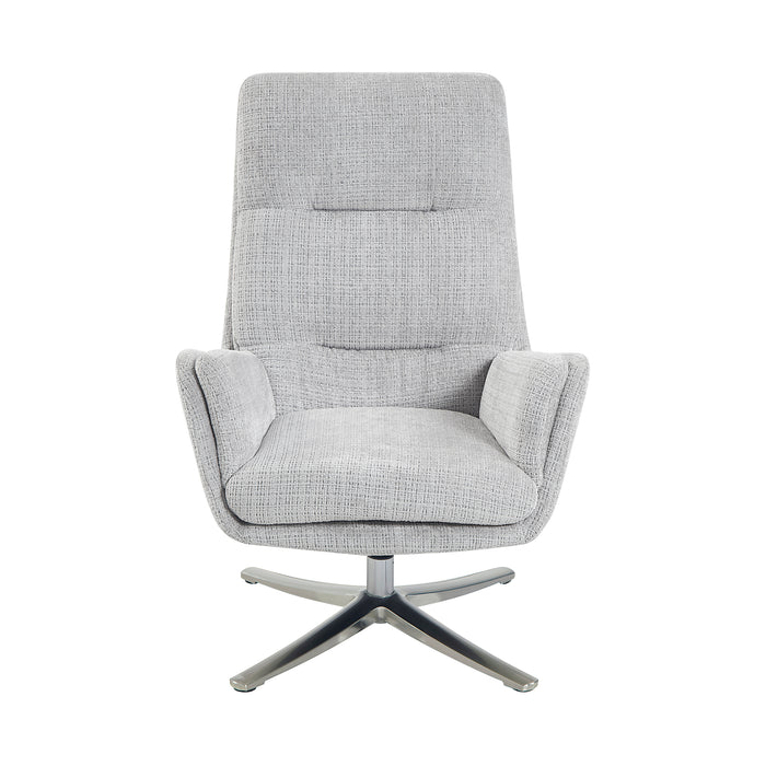 OakvillePark Windmere Chenille Swivel Chair with Ottoman